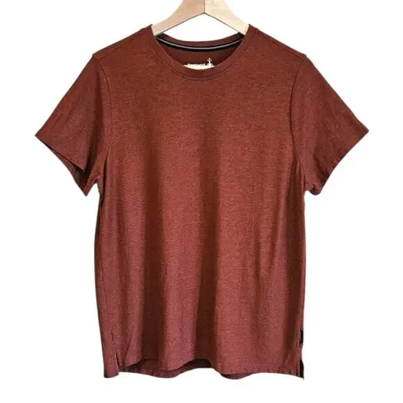 Smartwool Women’s Merino Wool T-Shirt Short Sleeve Crew Neck Rust Terracotta XL - Picture 1 of 5